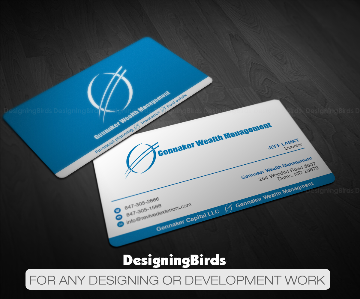 Business Card Design by Designing Birds for Gennaker Capital LLC | Design #18944225