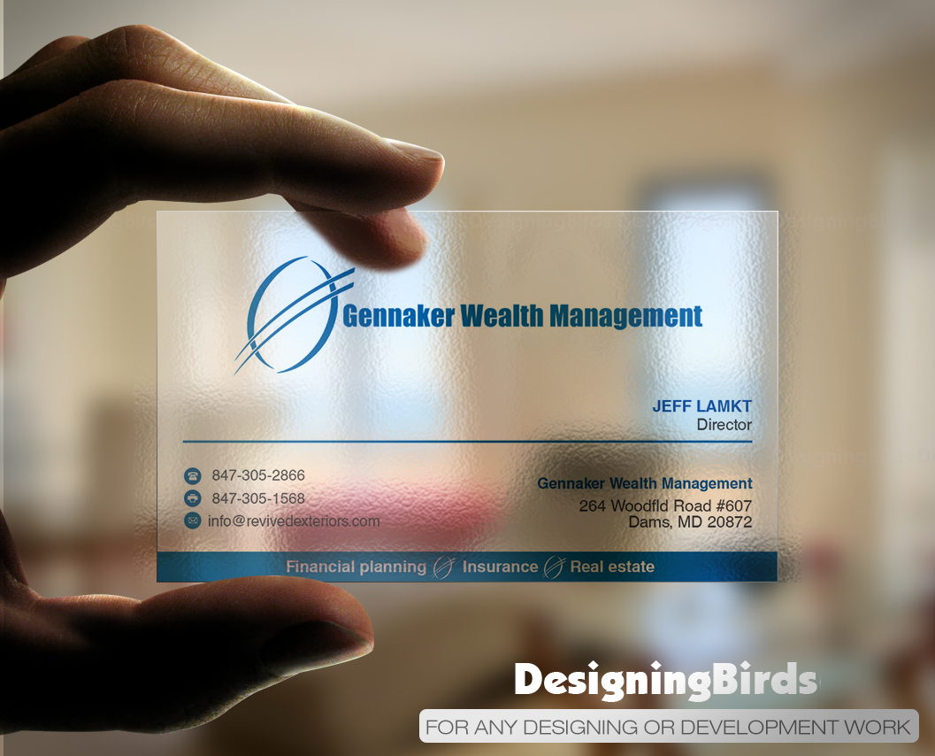 Business Card Design by Designing Birds for Gennaker Capital LLC | Design #18944230