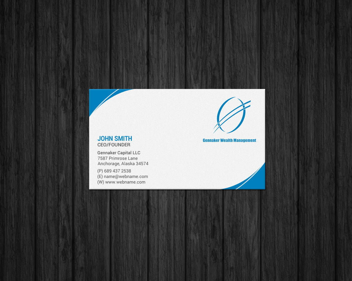 Business Card Design by chandrayaan.creative for Gennaker Capital LLC | Design #18937970