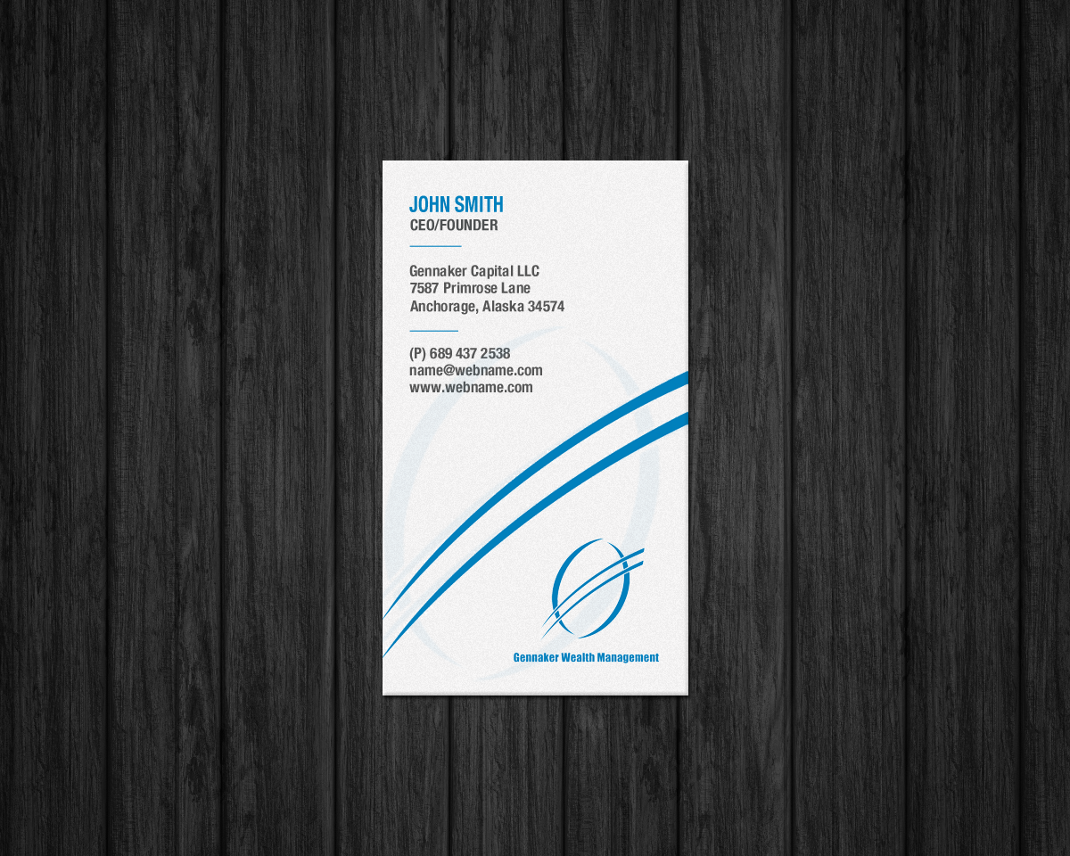 Business Card Design by chandrayaan.creative for Gennaker Capital LLC | Design #18937982