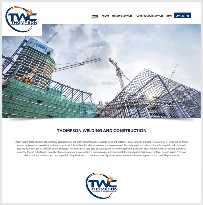 Wordpress Design by -Marc- for Thompson Welding & Construction | Design #18982277