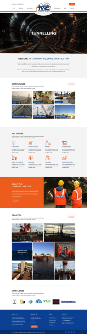 Wordpress Design by pb for Thompson Welding & Construction | Design: #18953782