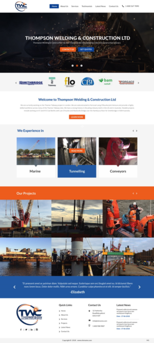 Design Wordpress par pb pour Thompson Welding & Construction | Design : #18953801