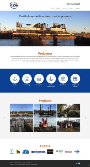 Wordpress Design by pb for Thompson Welding & Construction | Design: #18953812