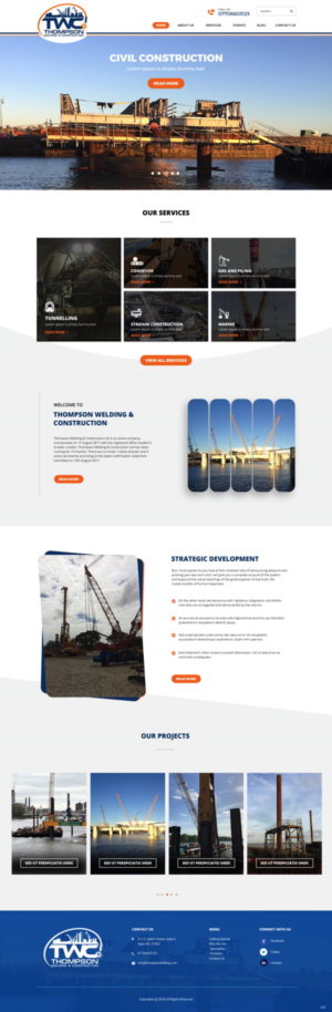 Wordpress Design by pb for Thompson Welding & Construction | Design: #18953820