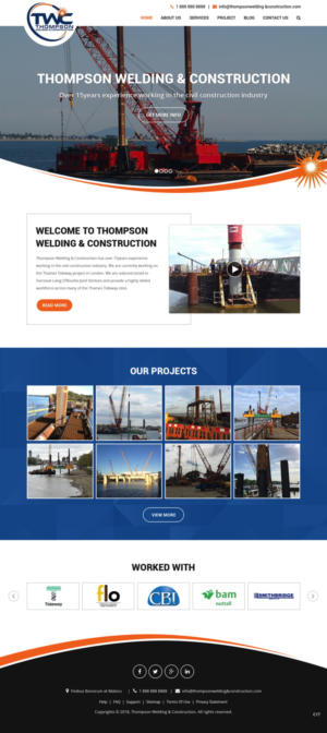 Wordpress Design by pb for Thompson Welding & Construction | Design: #18975534