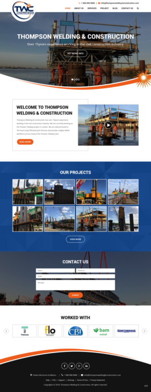 Wordpress Design by pb for Thompson Welding & Construction | Design: #19022208