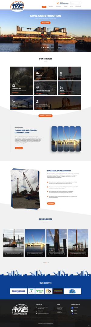 Wordpress Design by pb for Thompson Welding & Construction | Design: #19032263