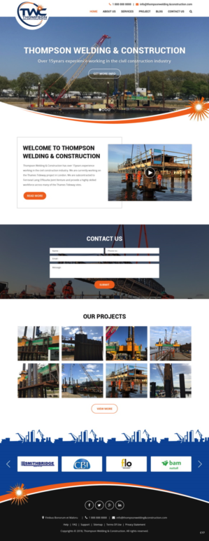 Wordpress Design by pb for Thompson Welding & Construction | Design: #19032264
