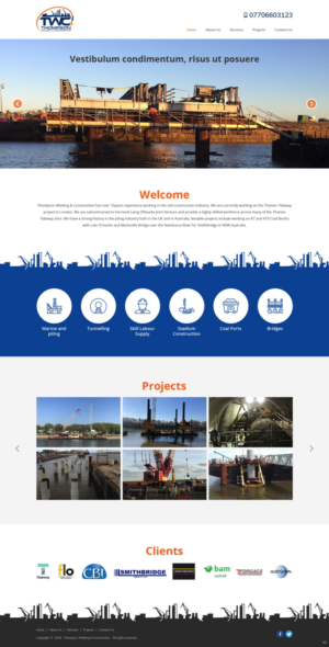 Wordpress Design by pb for Thompson Welding & Construction | Design: #19032265