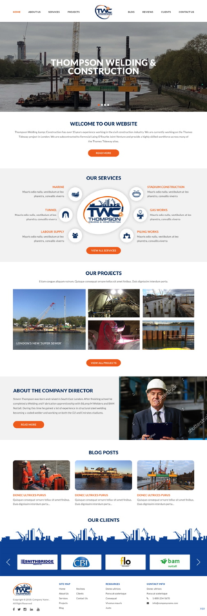 Wordpress Design by pb for Thompson Welding & Construction | Design: #19038364