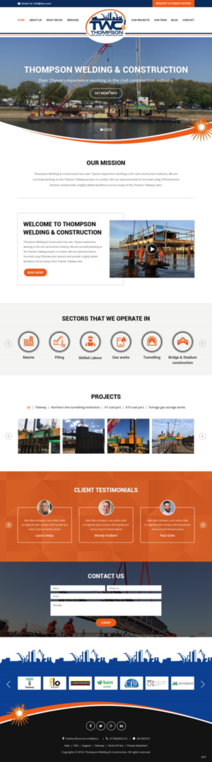 Wordpress Design by pb for Thompson Welding & Construction | Design: #19106009