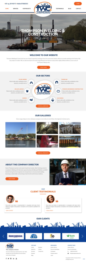Wordpress Design by pb for Thompson Welding & Construction | Design: #19106010