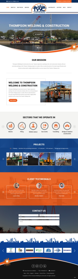 Wordpress Design by pb for Thompson Welding & Construction | Design: #19121400
