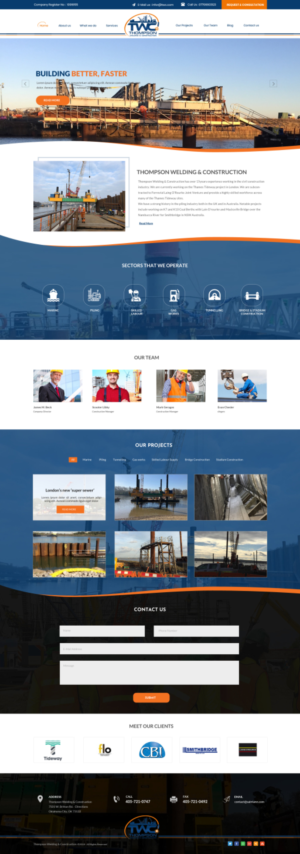 Wordpress Design by WebPixel for Thompson Welding & Construction | Design: #19106805