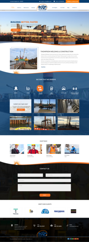 Wordpress Design by WebPixel for Thompson Welding & Construction | Design: #19106828