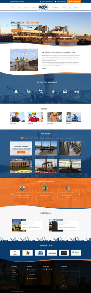 Wordpress Design by WebPixel for Thompson Welding & Construction | Design: #19165707