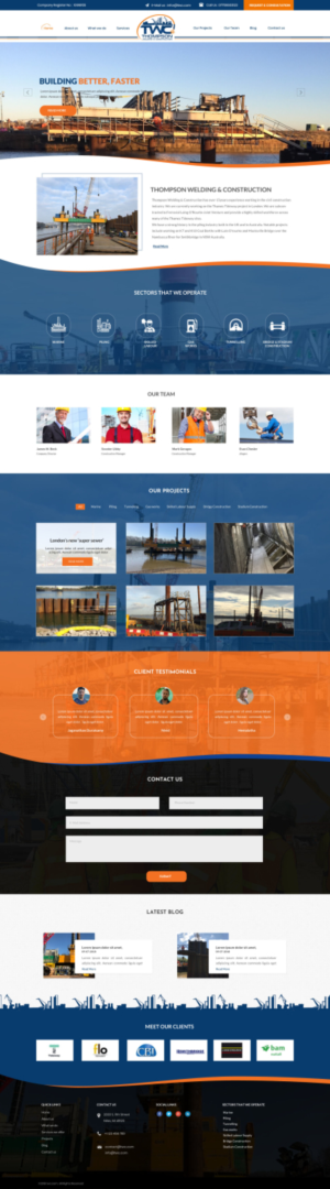 Wordpress Design by WebPixel for Thompson Welding & Construction | Design: #19175534