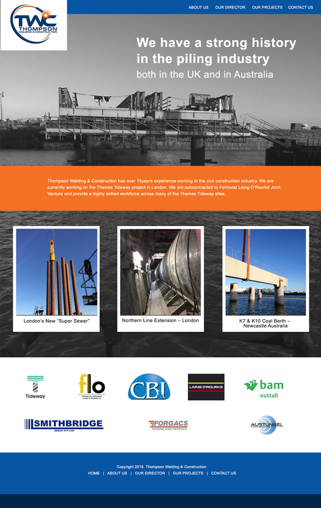 Wordpress Design by wanagaran for Thompson Welding & Construction | Design #18949744