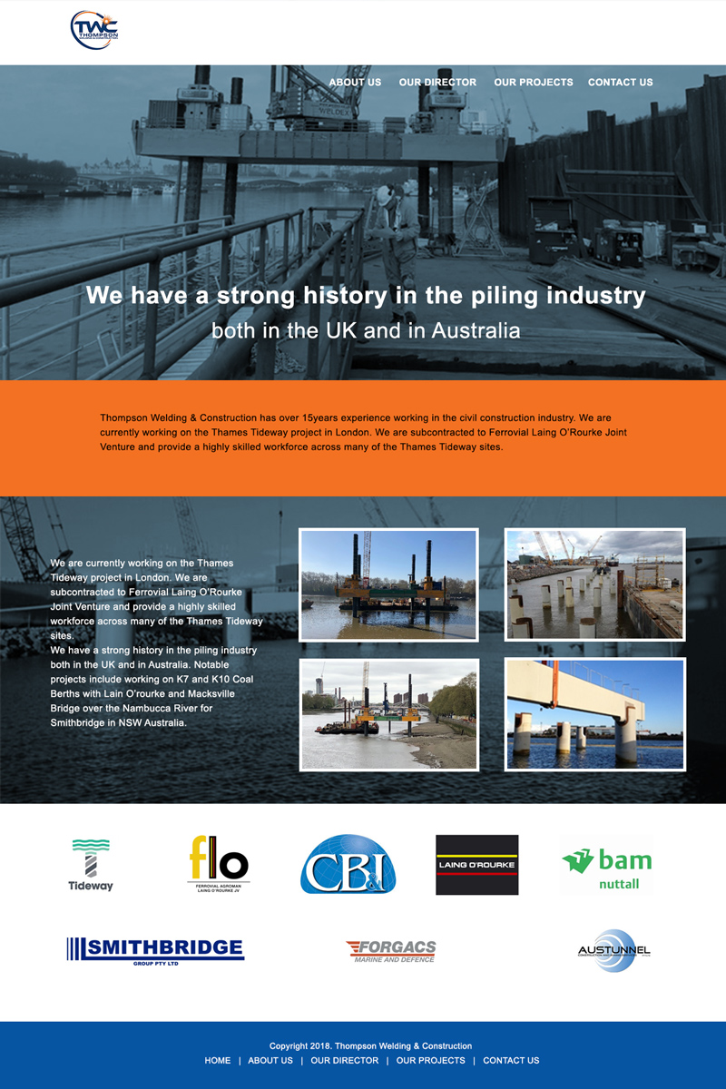 WordPress-Design von wanagaran für Thompson Welding & Construction | Design #18950001