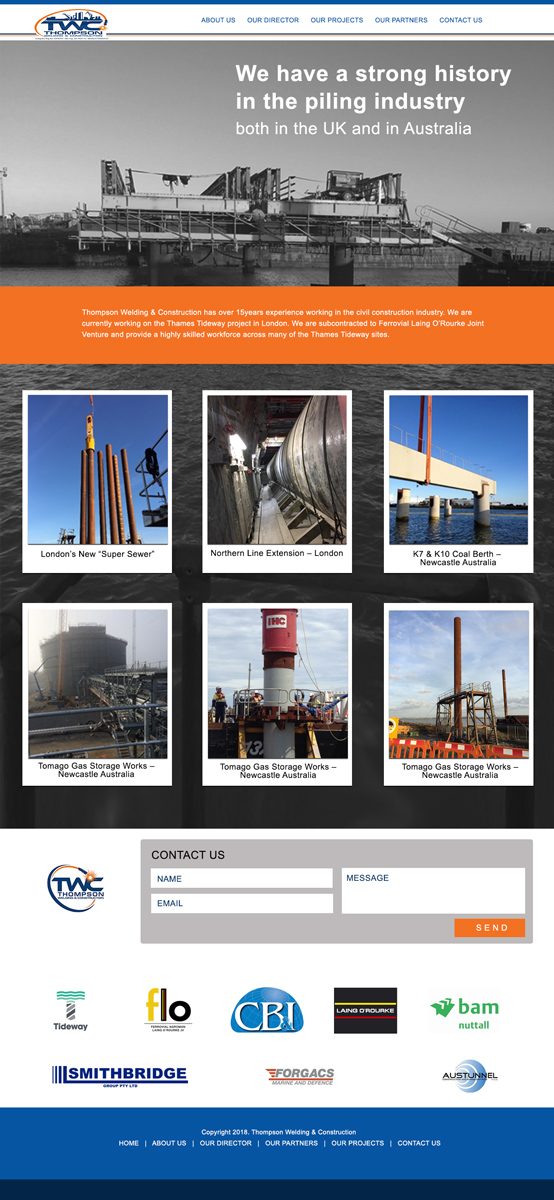 Wordpress Design by wanagaran for Thompson Welding & Construction | Design #18970602