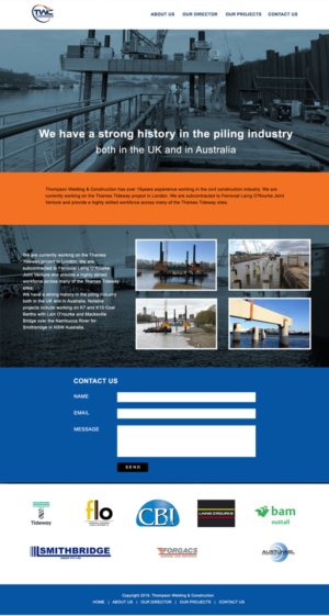 WordPress-Design von wanagaran für Thompson Welding & Construction | Design #19014578
