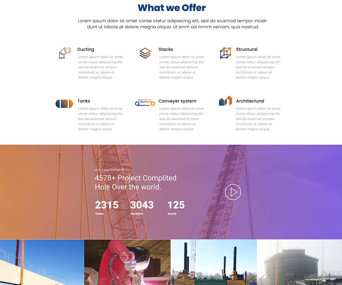 Wordpress Design by DominicDesign for Thompson Welding & Construction | Design #18957933