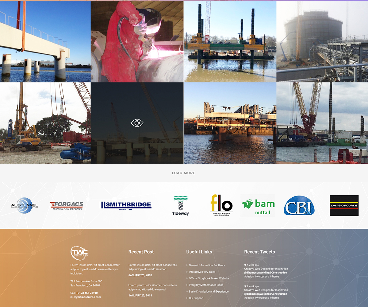 WordPress-Design von DominicDesign für Thompson Welding & Construction | Design #18957935