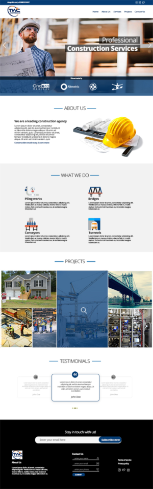 WordPress-Design von Olufemi1on1 für Thompson Welding & Construction | Design #18946316