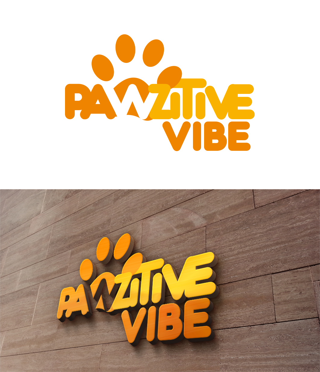 Logo Design by trufya for Pawzitive Vibe - ellro dist | Design #19022887