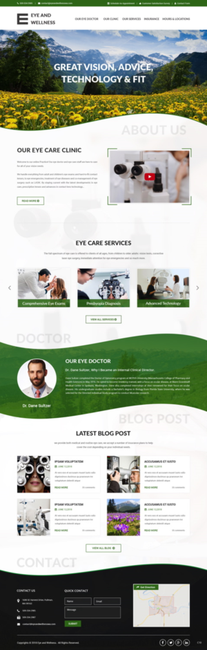 Web Design by pb for Eye+Wellness | Design: #18944824