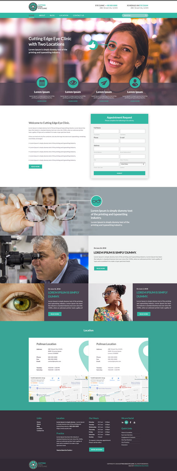 Web Design par Impressive Solutions pour Eye+Wellness | Design #19009195