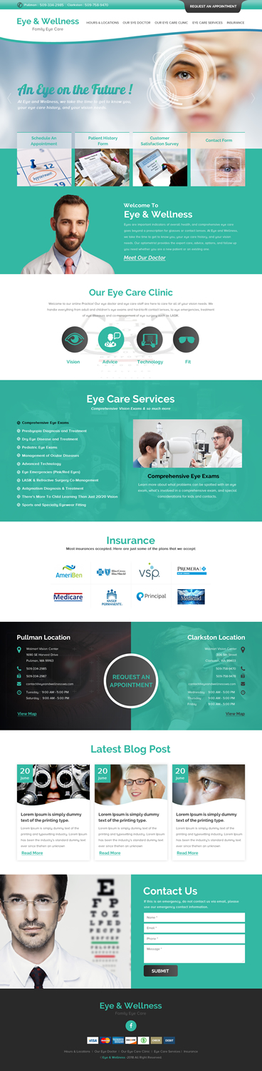 Web Design by rightway for Eye+Wellness | Design #18961368