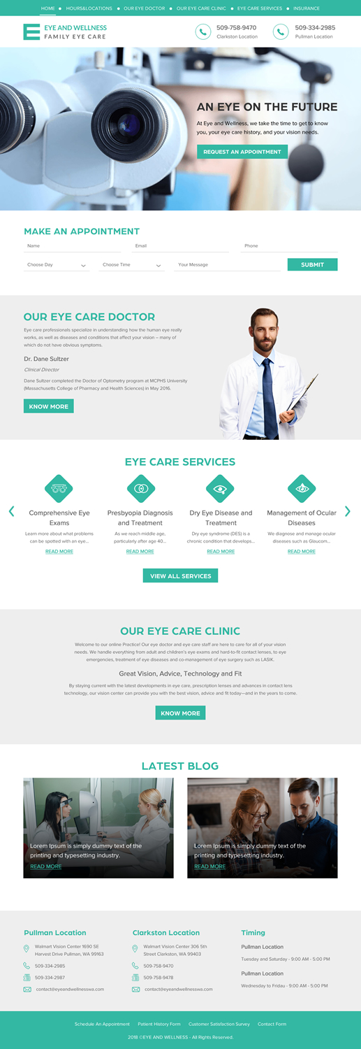 Web Design by rightway for Eye+Wellness | Design #18961381