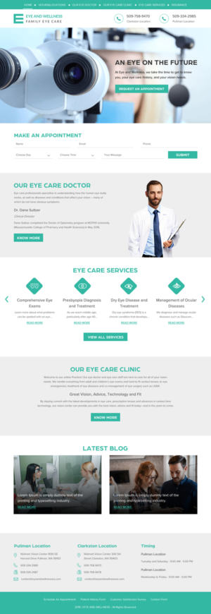 Web Design by rightway for Eye+Wellness | Design: #18961381
