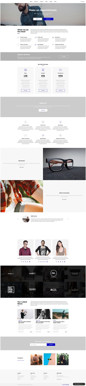 Web Design by farins88 for Eye+Wellness | Design #18997499