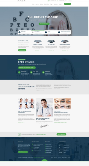 Web Design by farins88 for Eye+Wellness | Design: #18997501