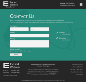Web-Design von daniqmuniz für Eye+Wellness | Design #18962684