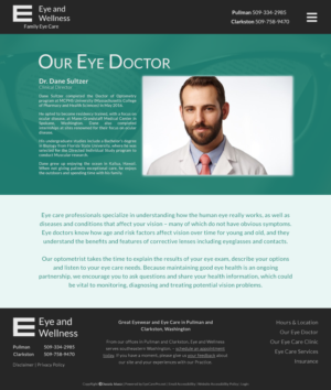 Web Design by daniqmuniz for Eye+Wellness | Design: #18962685