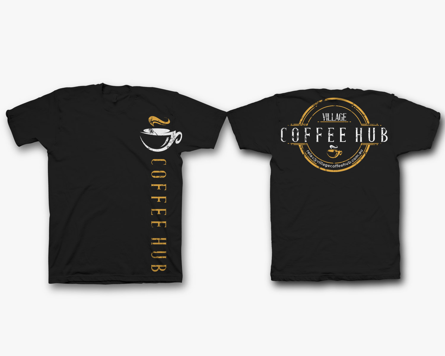 T-shirt Design by saka.aleksandar for Village Coffee Hub  | Design #18948048