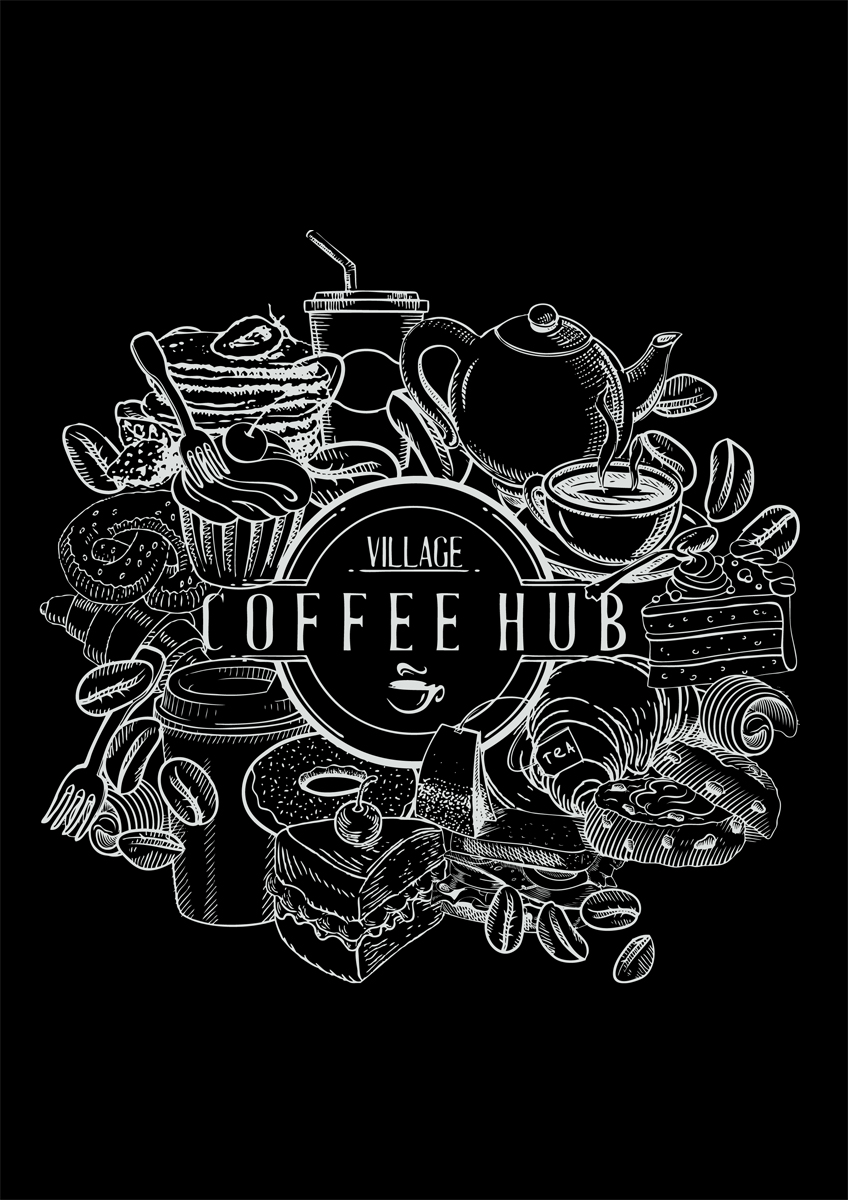 T-shirt Design by Melissa 11 for Village Coffee Hub  | Design #18943975