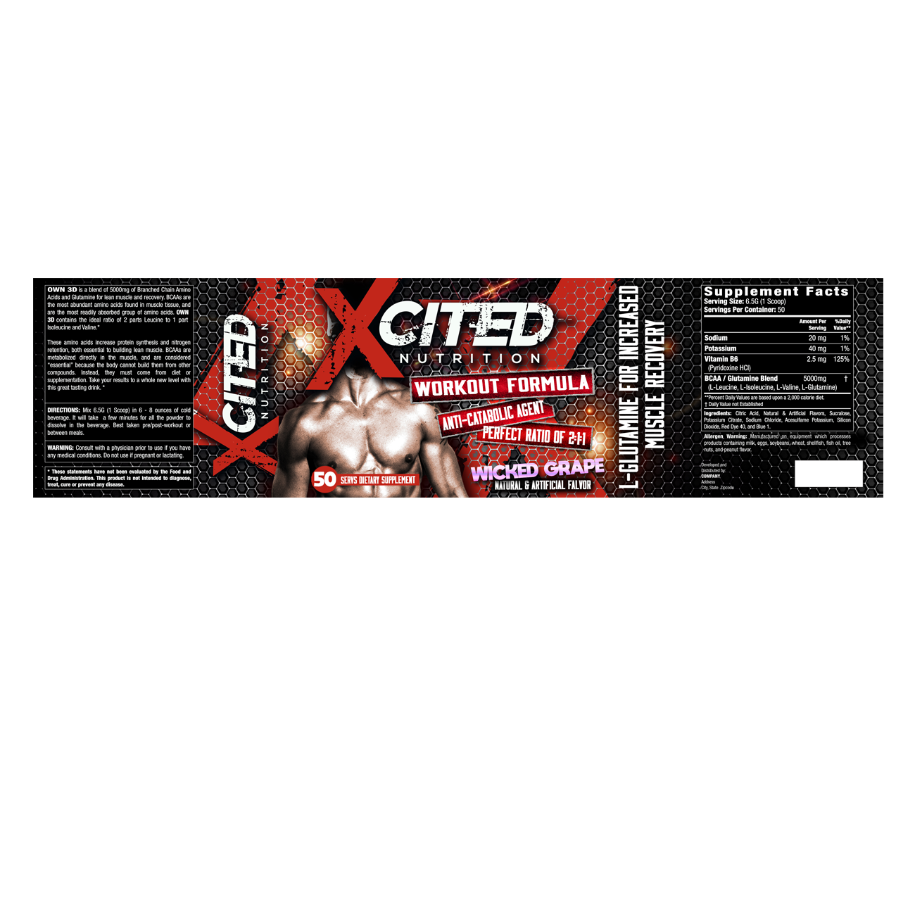 Label Design by barbo for Xcited Nutrition | Design #18949314
