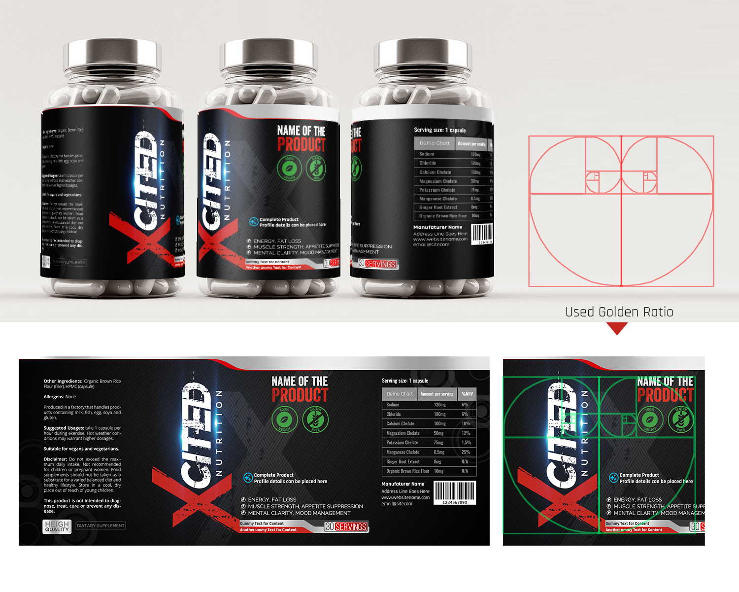 Design Étiquette par SAI DESIGNS pour Xcited Nutrition | Design #18966488
