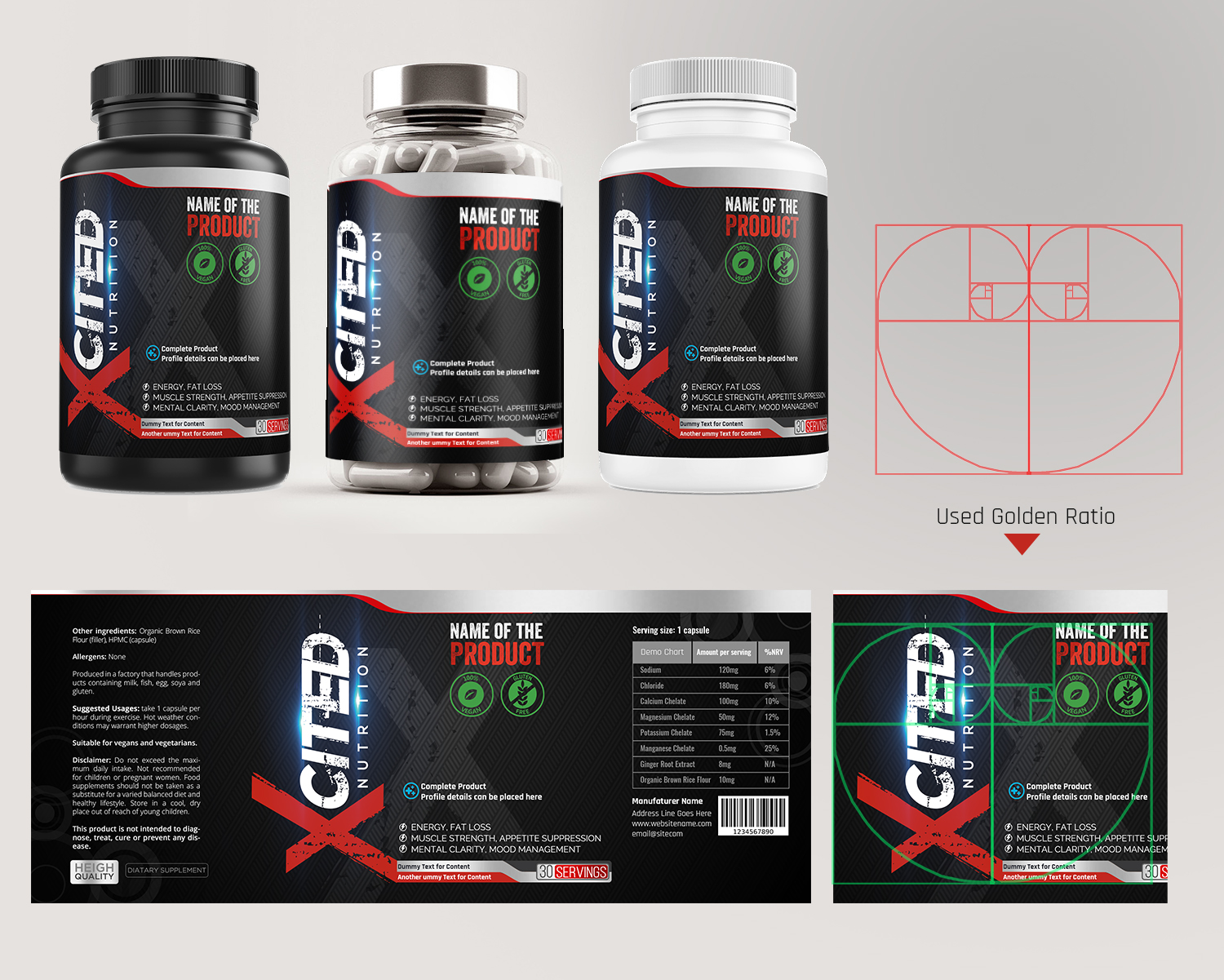 Diseño de Etiqueta por SAI DESIGNS para Xcited Nutrition | Diseño #18971602