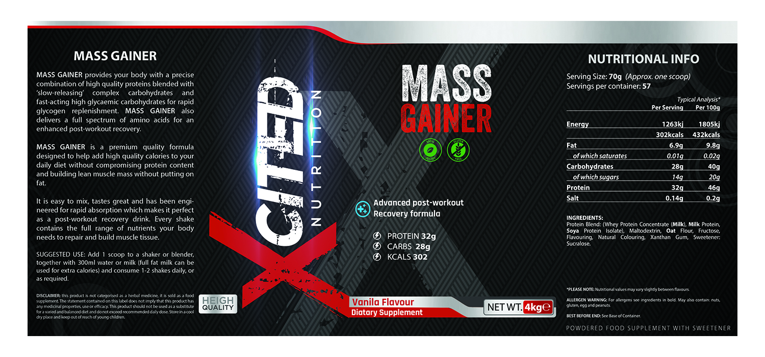 Diseño de Etiqueta por SAI DESIGNS para Xcited Nutrition | Diseño #19069867