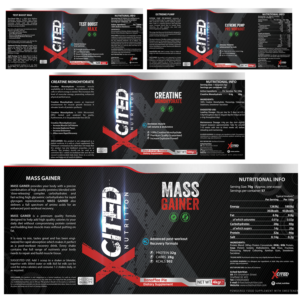 Diseño de Etiqueta por SAI DESIGNS para Xcited Nutrition | Diseño: #19093728