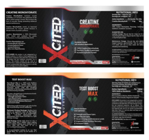 Diseño de Etiqueta por SAI DESIGNS para Xcited Nutrition | Diseño: #19132143