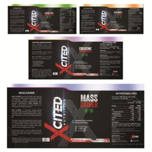 Xcited Sports Nutrition Brand needs a Packaging label | Label Design by SAI DESIGNS