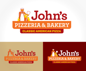 Logo Design by elbisnopser for John's Pizzeria & Bakery | Design #18965069