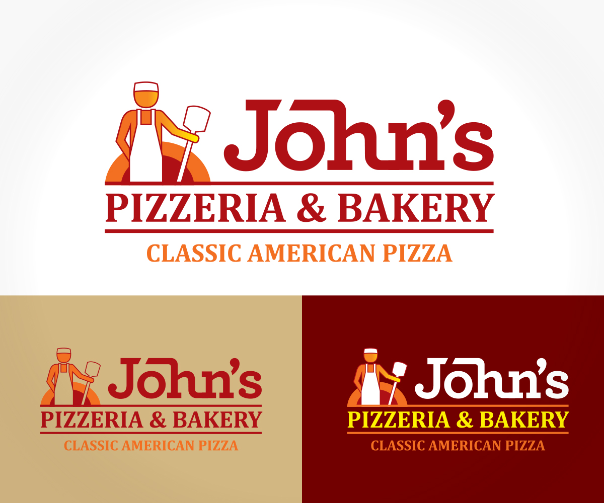Logo Design by elbisnopser for John's Pizzeria & Bakery | Design #18965087